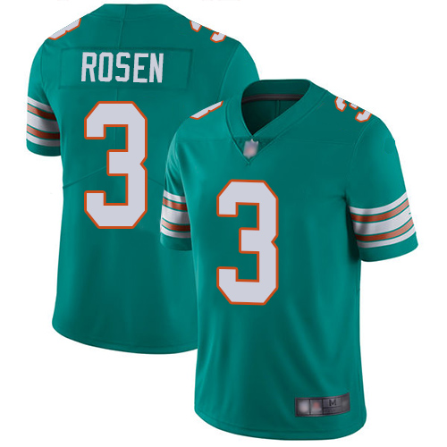 Nike Miami Dolphins #3 Josh Rosen Aqua Green Alternate Men Stitched NFL Vapor Untouchable Limited Jersey